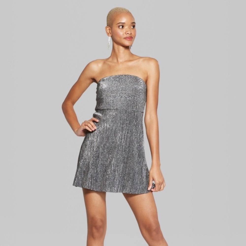 Metallic black dress